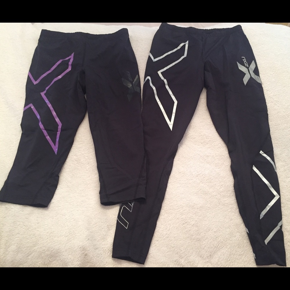 Womens 2XU compression Pants and 3/4 length Medium